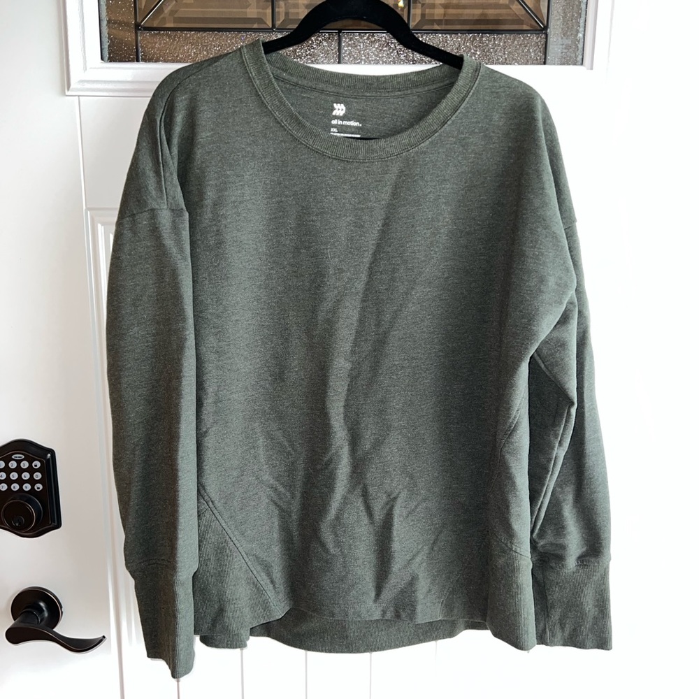 All In Motion Green Long Sleeve Top Size 2X